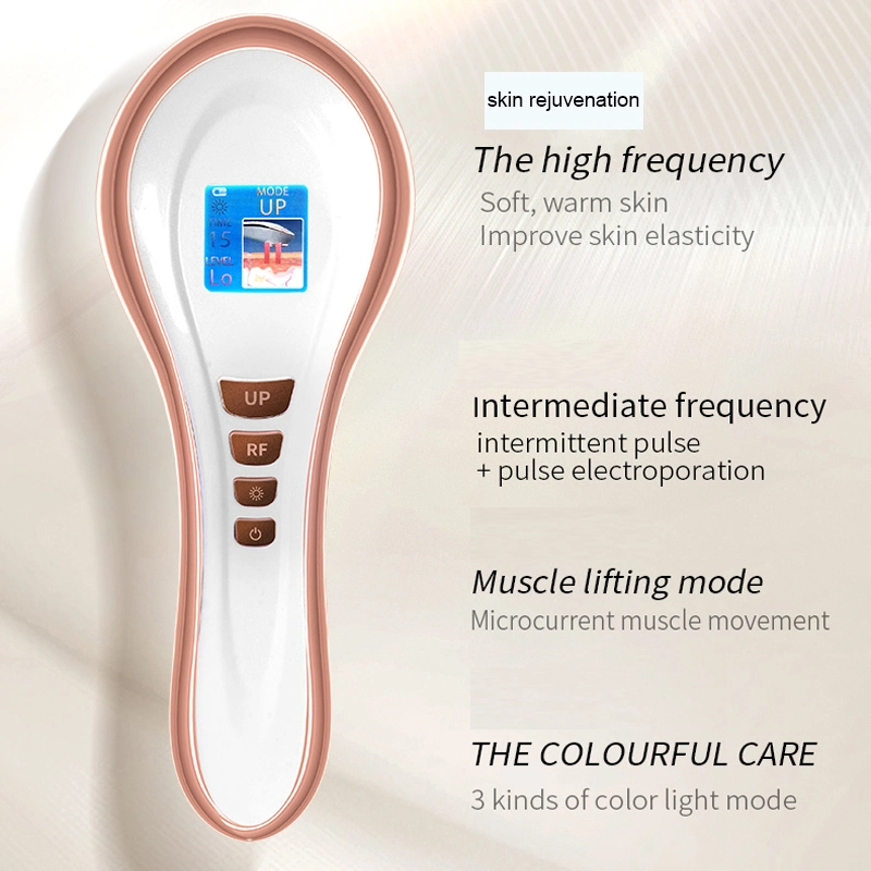 Multifunction Mini RF Facial Lifting Home Use LED Light Beauty Skin Tightening Massager Machine