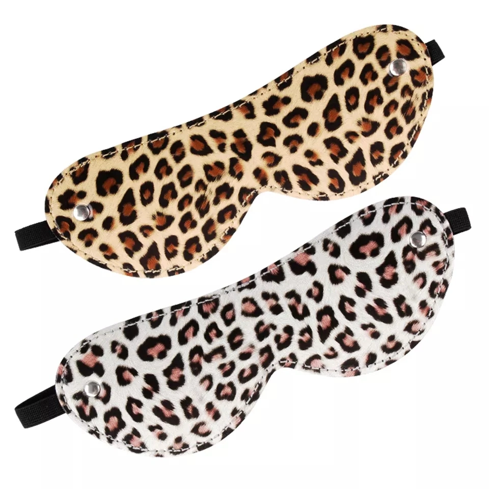 Erotic Leopard Blindfold Soft Sleeping Mask Bdsm Bondage Eye Mask Restraints Sexual Sex Toys for Couples