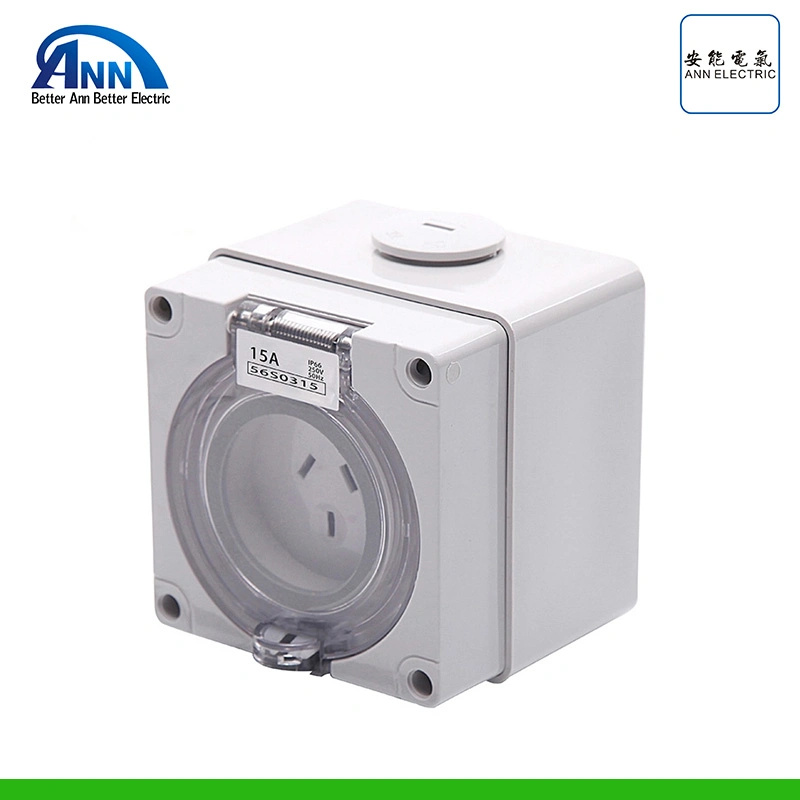 56s0313as S0315as S0310as 13A 250V Waterproof 3 Flat Pin Single Phase Industrial Power Sockets