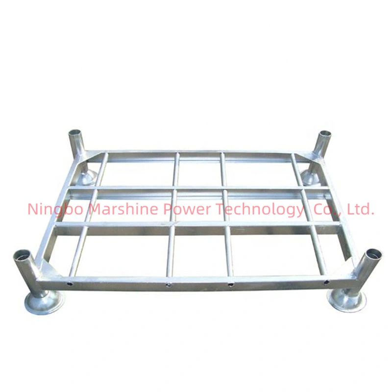 Welded Heavy Weight Warehouse Adjustable Portable Logistics Metal Tube Metal Steel Stackable Pallet