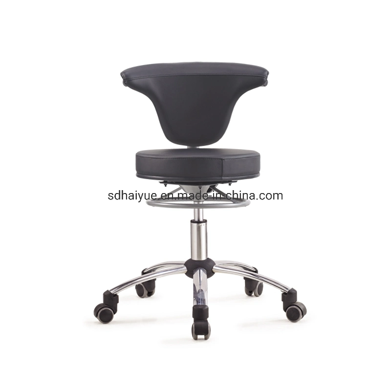 Beauty Salon Barber Rolling Master Stool with Backrest