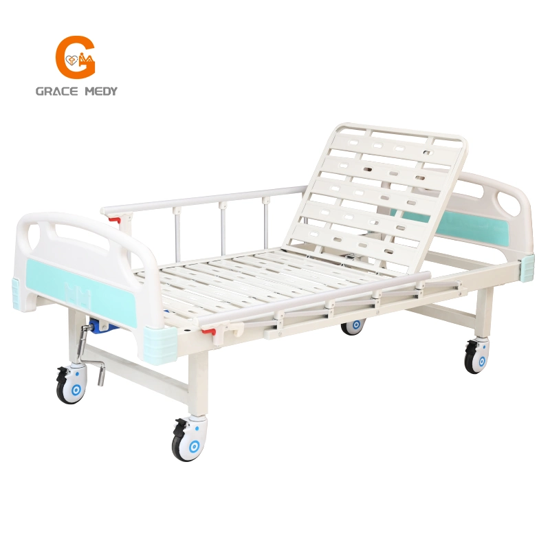 Medical/Patient/Nursing/Fowler/ICU Bed Medical One Function Manual Hospital Patient Bed with Single Cranks