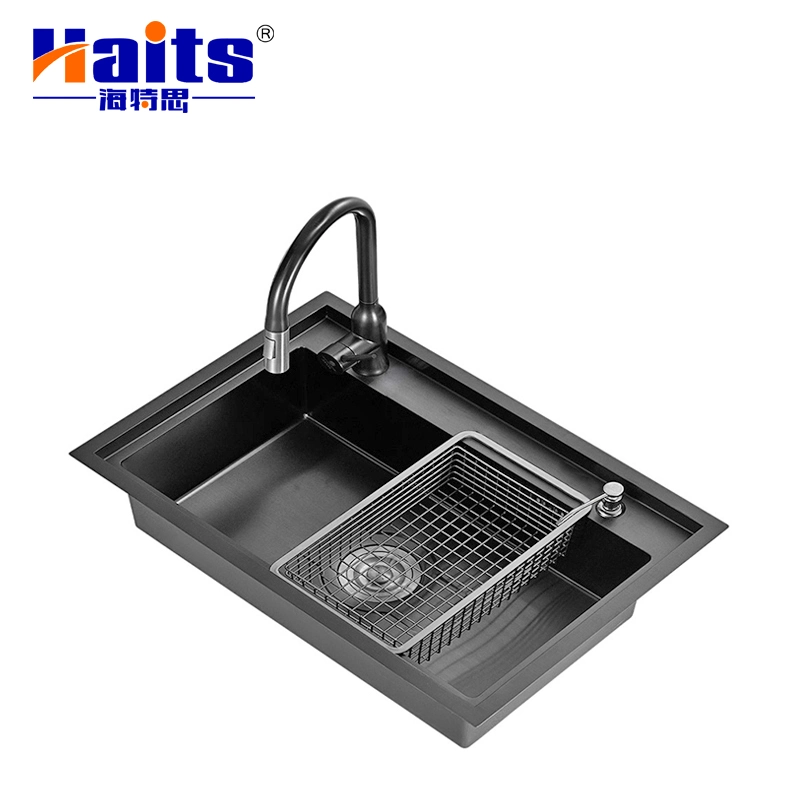 Adjustable Kitchen Sink Storage Basket Kitchen Cabinet Set with Sink and Faicet Kitchen Sink with Cutting Board