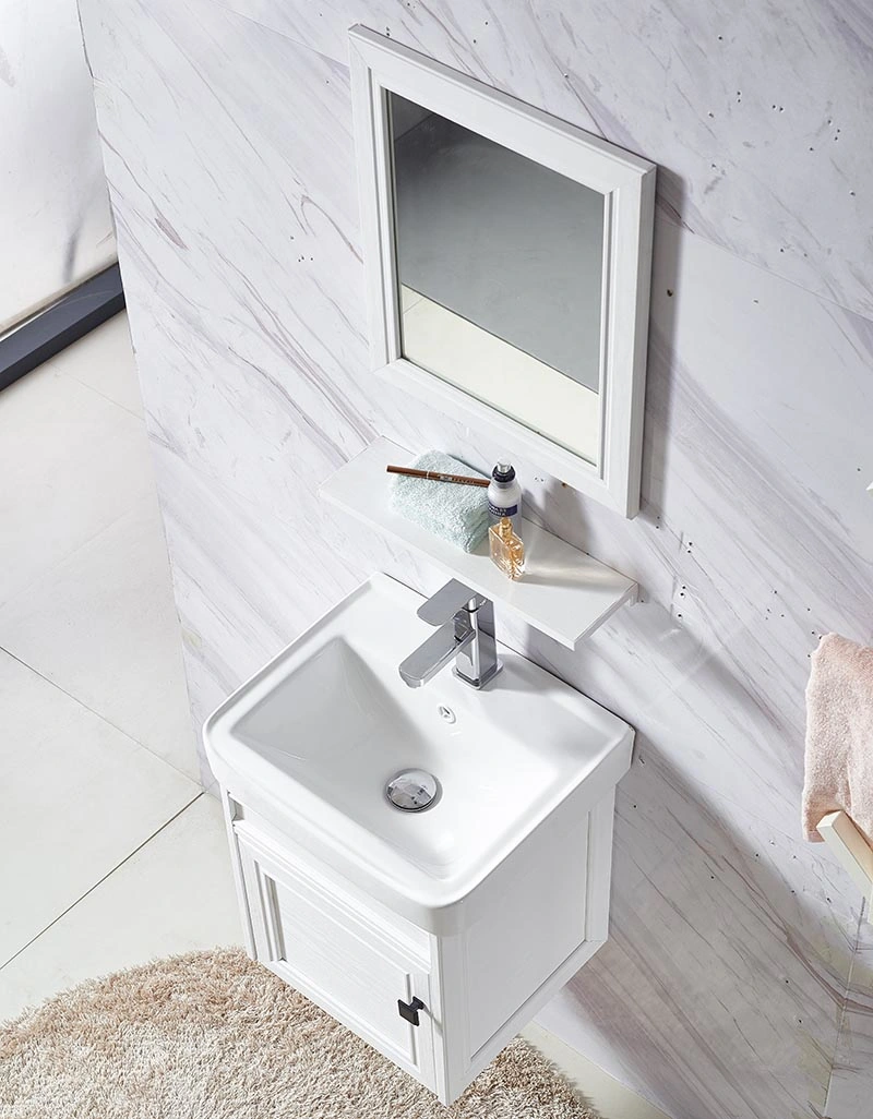 Bathroom Vanity Aluminium Alloy Small Wash Basin Bathroom Mirror Cabinet