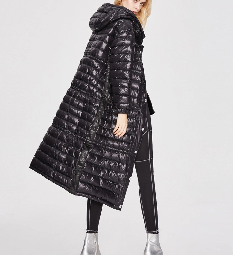 Женская куртка с пуховым наполнителем 90/10 Duck Down, распродажа в распродаже, зимнее время, черная Зимняя худи Puffer Coat Woman