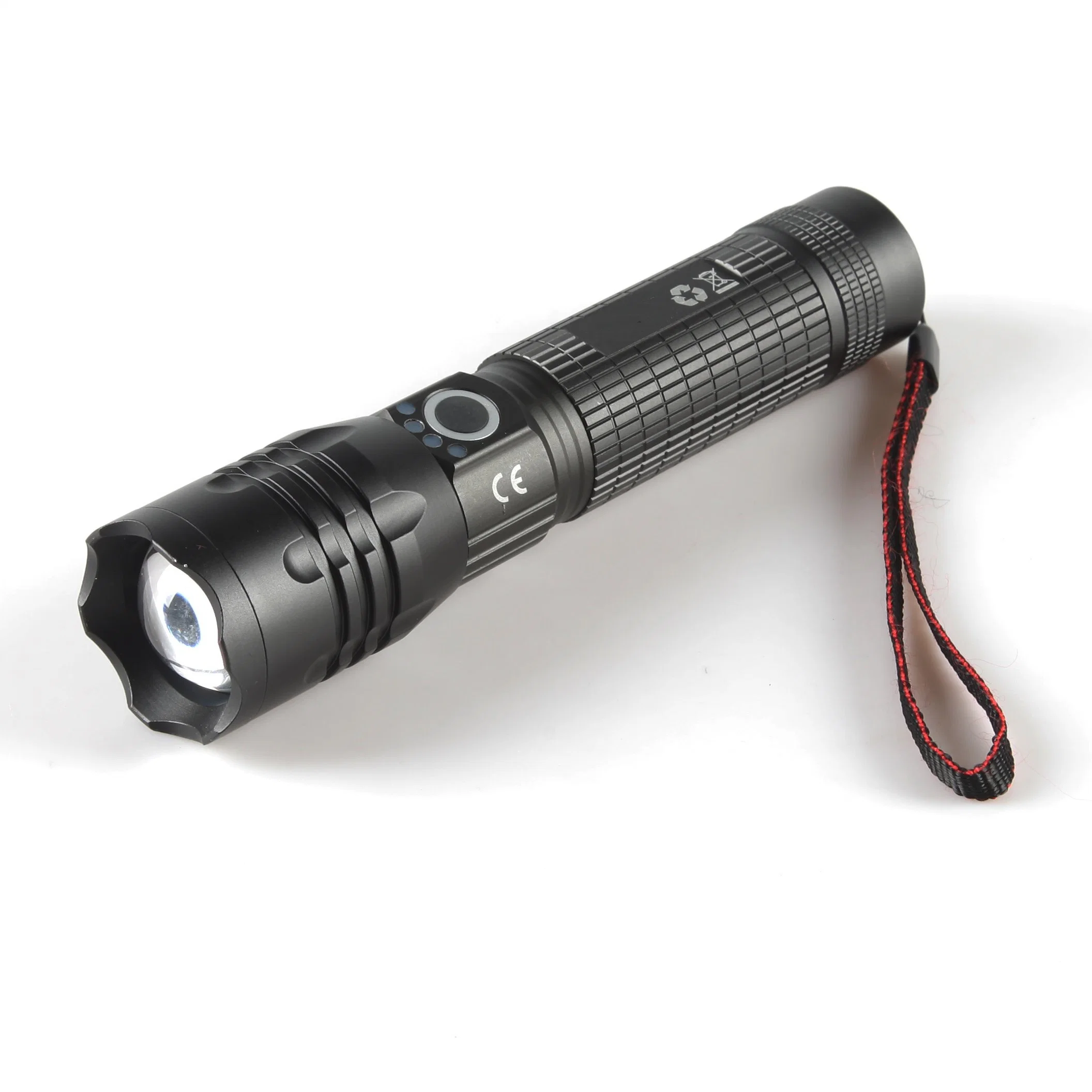 Yichen 1200 Lumen Zoom LED linterna y linterna con pilas recargables de tipo C y salida USB