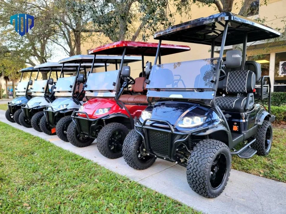 La carga de 2 plazas alquiler de coches de golf de 25 km/h top