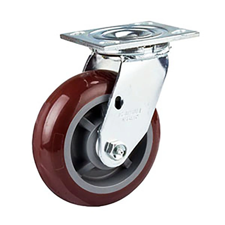 6 Inches Heavy Duty Rotating Swivel Caster with PU Wheel (Stainless steel)