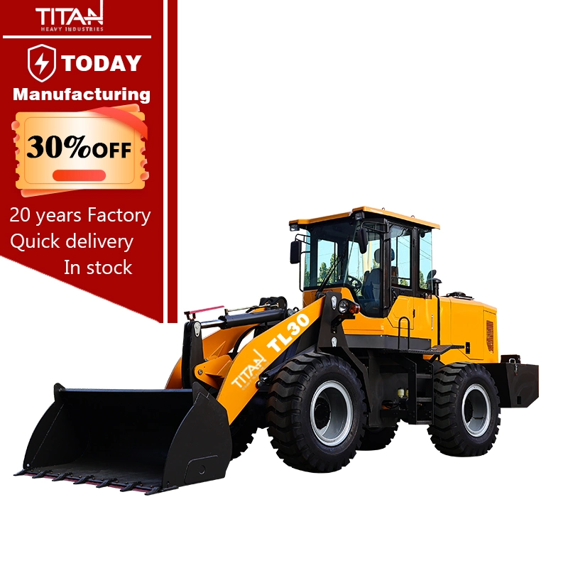 Factory authorized dealer TITAN payloader TL30 Rated Load 3 tons wheel loader front end loader