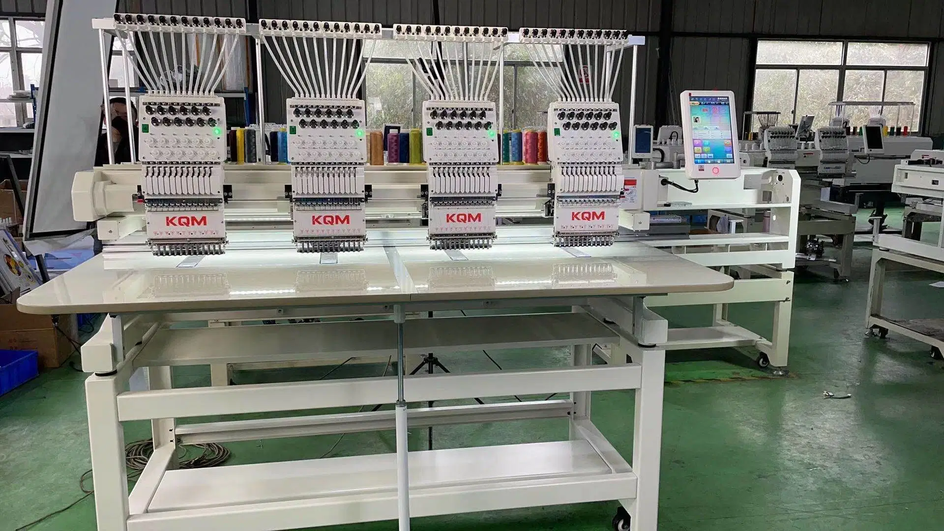 Kqm New Type Barudan Brother Similar 4 Head 15 Needles Dahao New A15 Computerized Embroidery Machine Original Factory