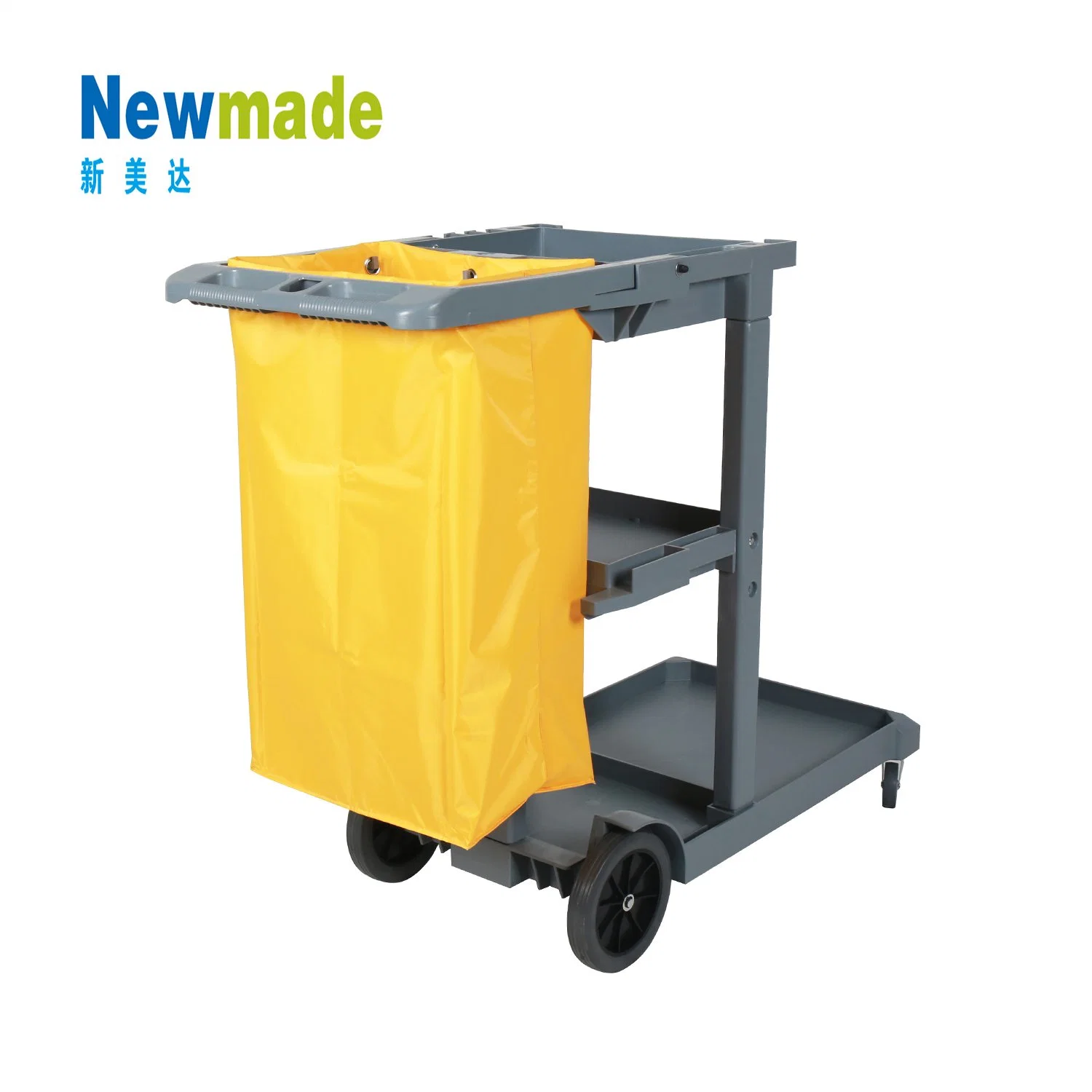 Multifunction Plastic Janitor Cart Hotel Hospital Cleaning Cart Housekeeping Cleaning Service Trolley Cart