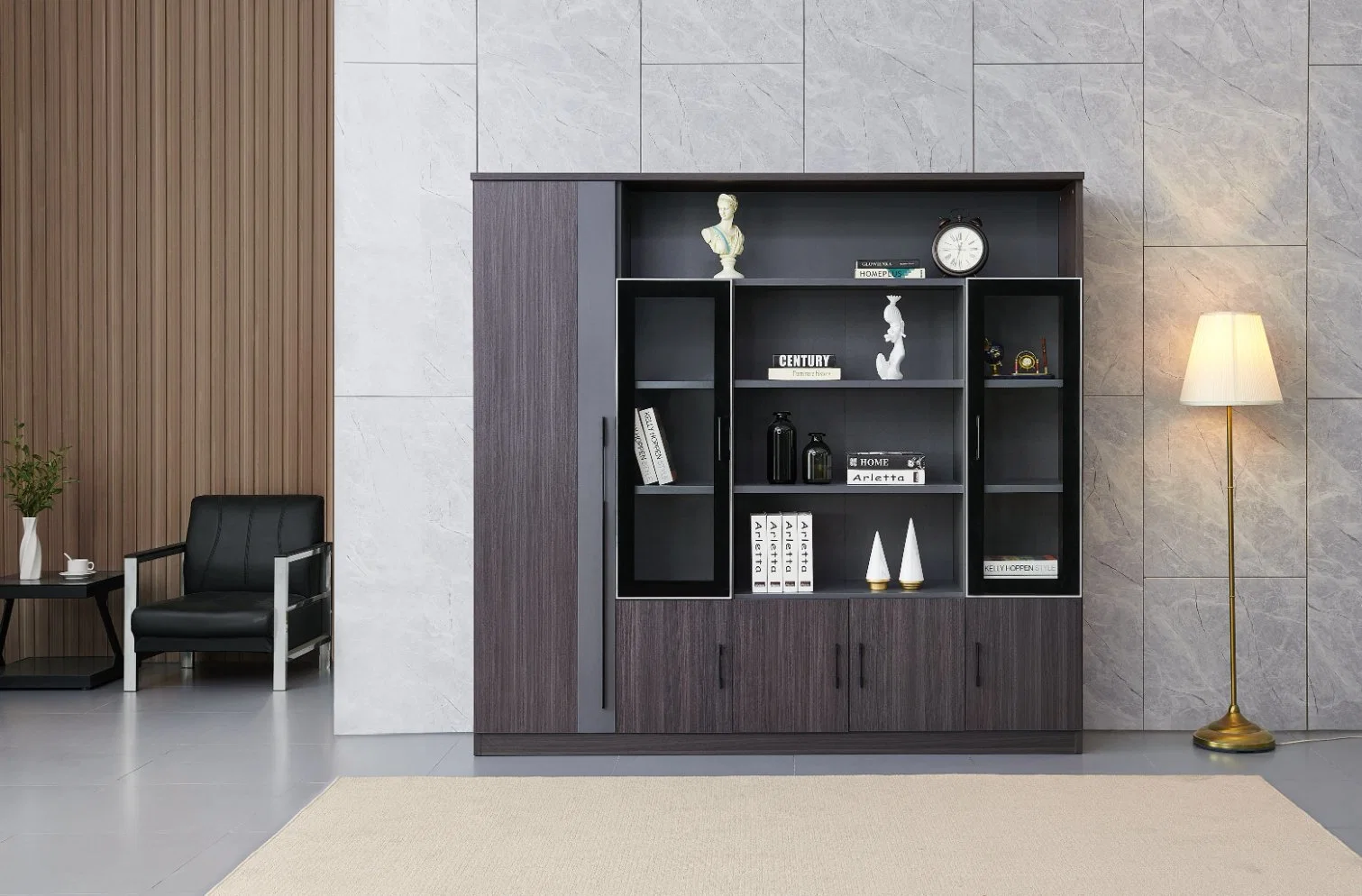Juego de Archivo de Gabinete Diseño moderno Muebles de Oficina equipos de madera Para armarios de almacenamiento de Office
