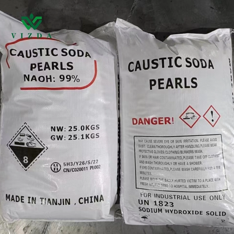 Caustic Soda Flakes / Pearl Sodium Hydroxide Naoh High Purity 99%