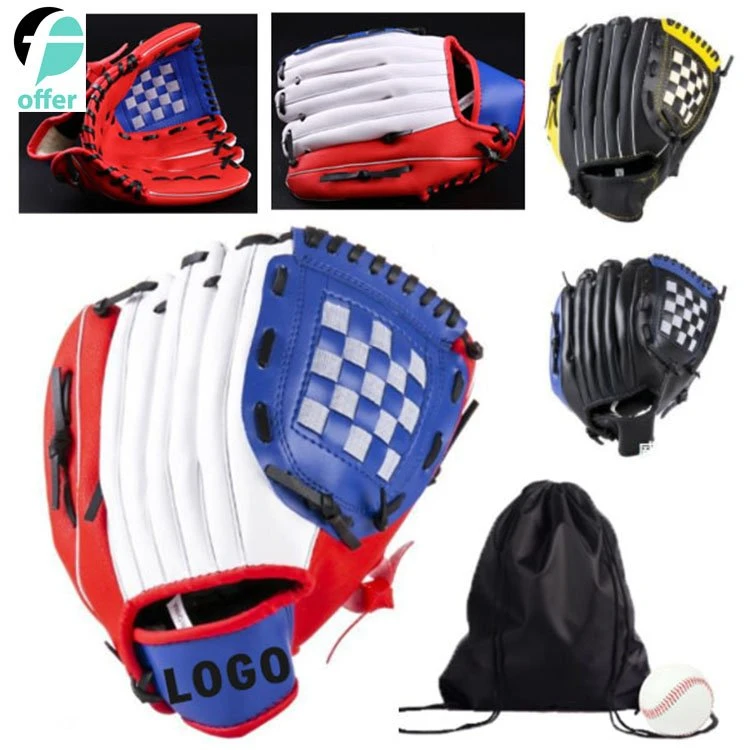 12.5" Synthetic Leather Baseball Glove Tee Ball Mitts and Foam Ball Set for Kids Beginner Play Training