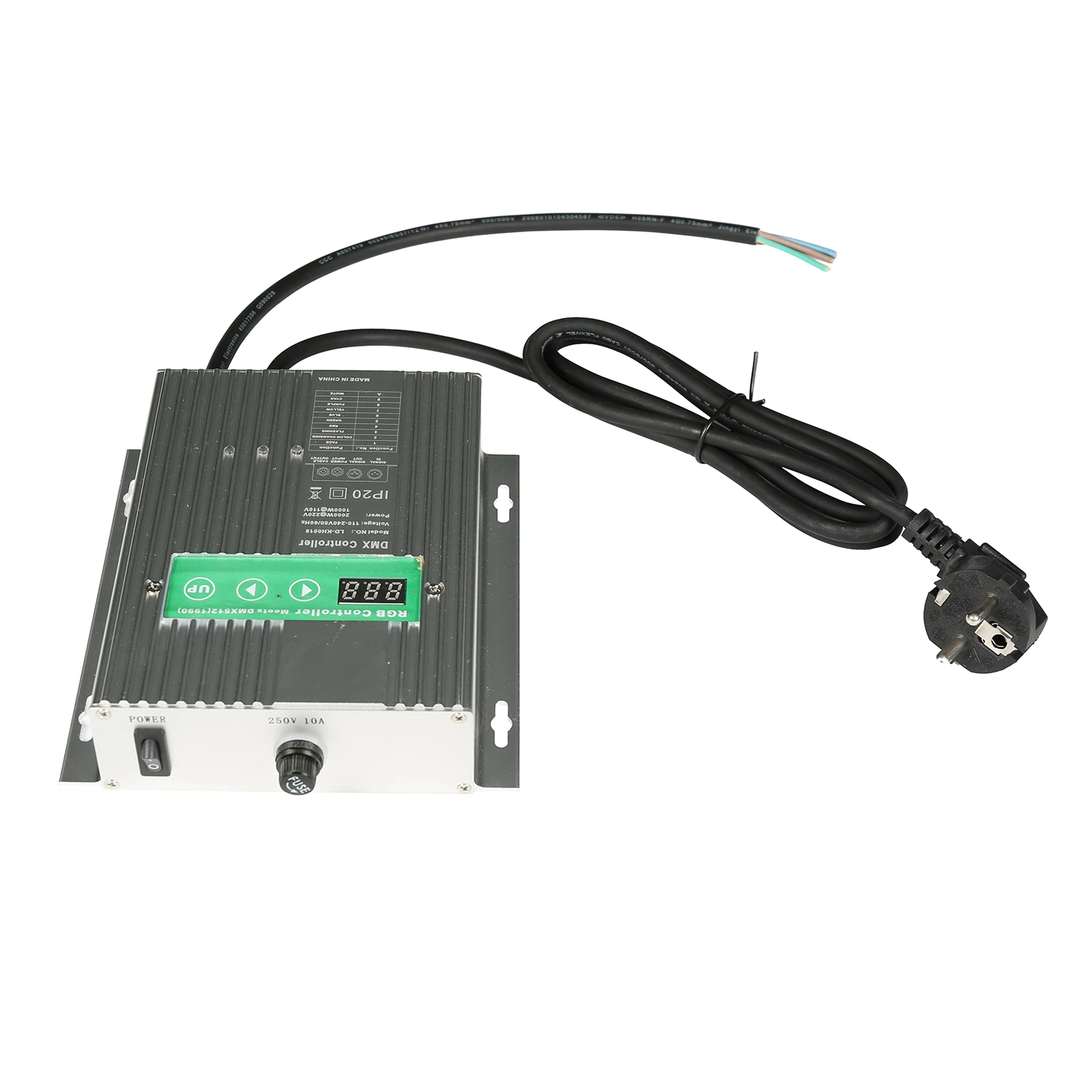 DMX512 Controlador RGB de alta potencia de 2000W para 110V 230V regleta de controlador LED RGB decodificador