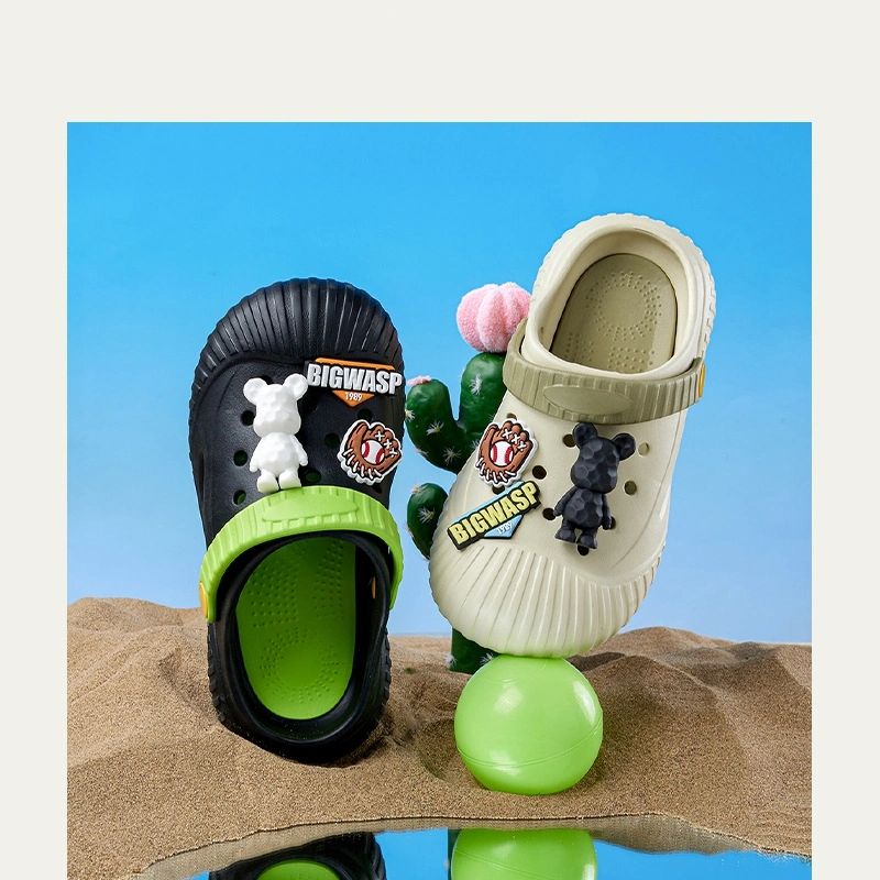 New Summer Children DIY Wear-Resistant Soft Sole Non-Slip Men's and Women's Treasure Croc Shoes Outdoor Dual Purpose Sandals