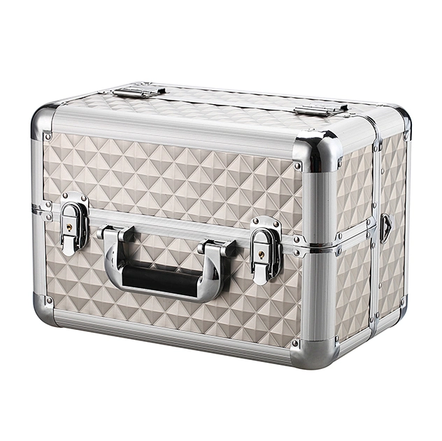 Durable Portable Aluminum Cosmetic Case Professional Beauty Case Cosmetic Storage Box