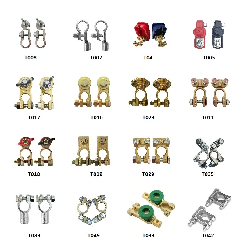 12V Batterie für elektrische Kabelklemmen aus Messing, rot und schwarz Anschlussstecker für Auto