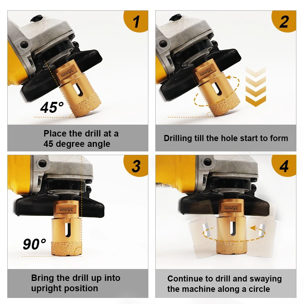 Dia 20-150mm Vacuum Brazed Diamond Core Bit Drill Equipments