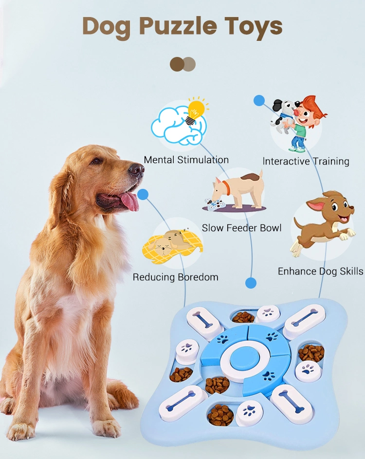 Dog Puzzle Toys, Squeaky Treat Dispensing Dog Enrichment Toys for Iq Training and Brain Stimulation