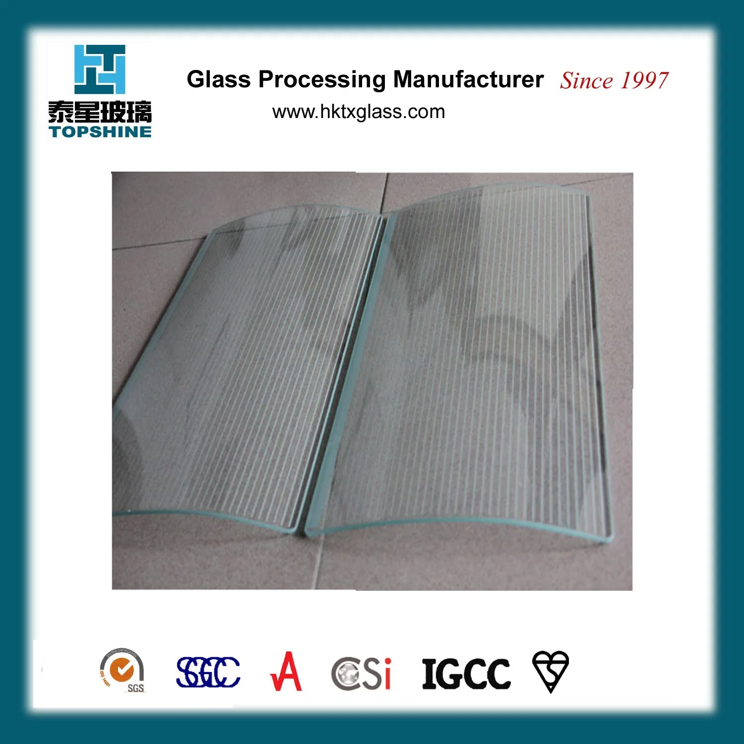 Tempered Curved Glass for Building Glass