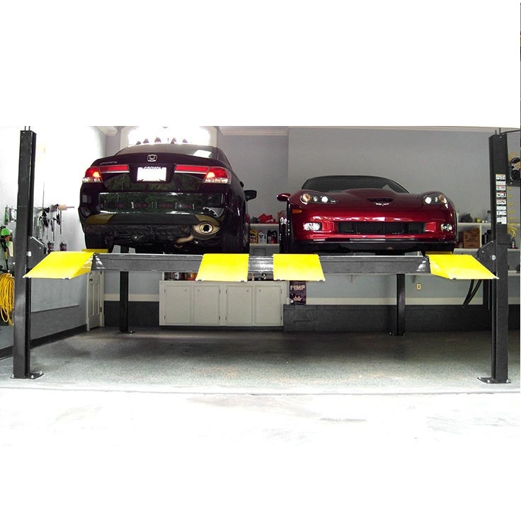 Doppel Breit 4 Post Lift Car Parking Lift 4 Parkplatz Space 4 Post Lift Twins Parkplatz Lift