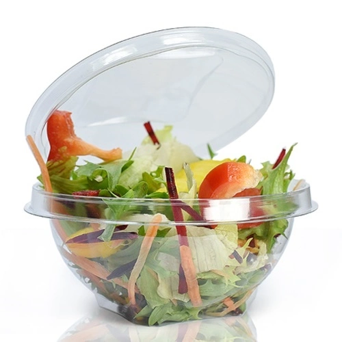 Fruit Salad Disposable Clamshell Clear Packaging Food Delivery Safe Tamper Plastic Salad Containers