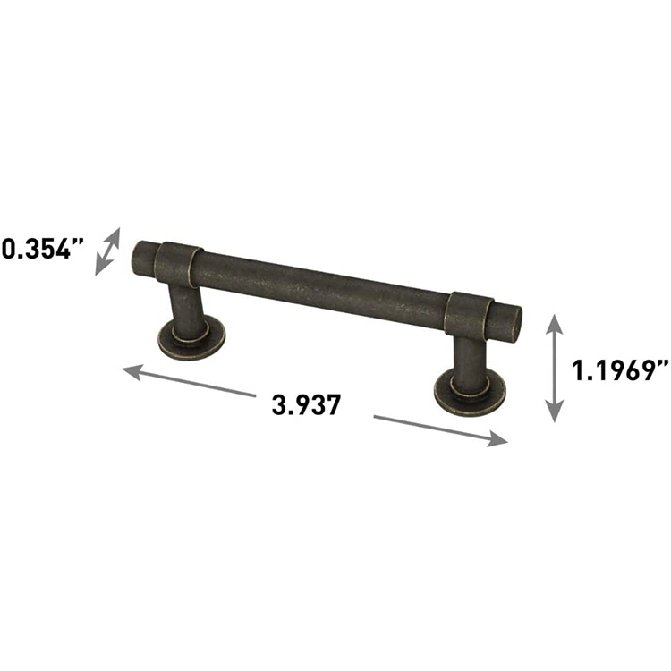 76mm Black Straight Bar Pull Furniture Cabinet Handles