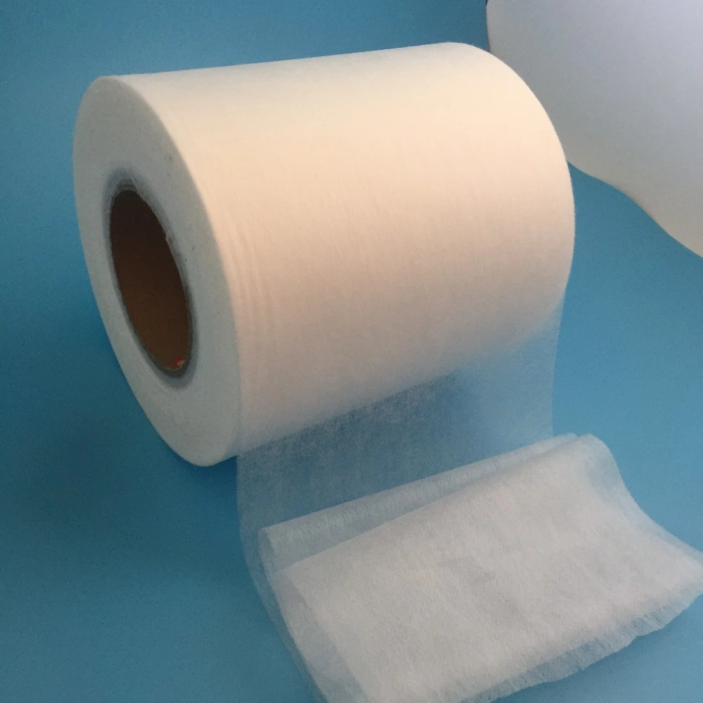 Grande quantidade Super Macio SSS PP hidrófilo Spunbond Nonwoven Topsheet material das fraldas