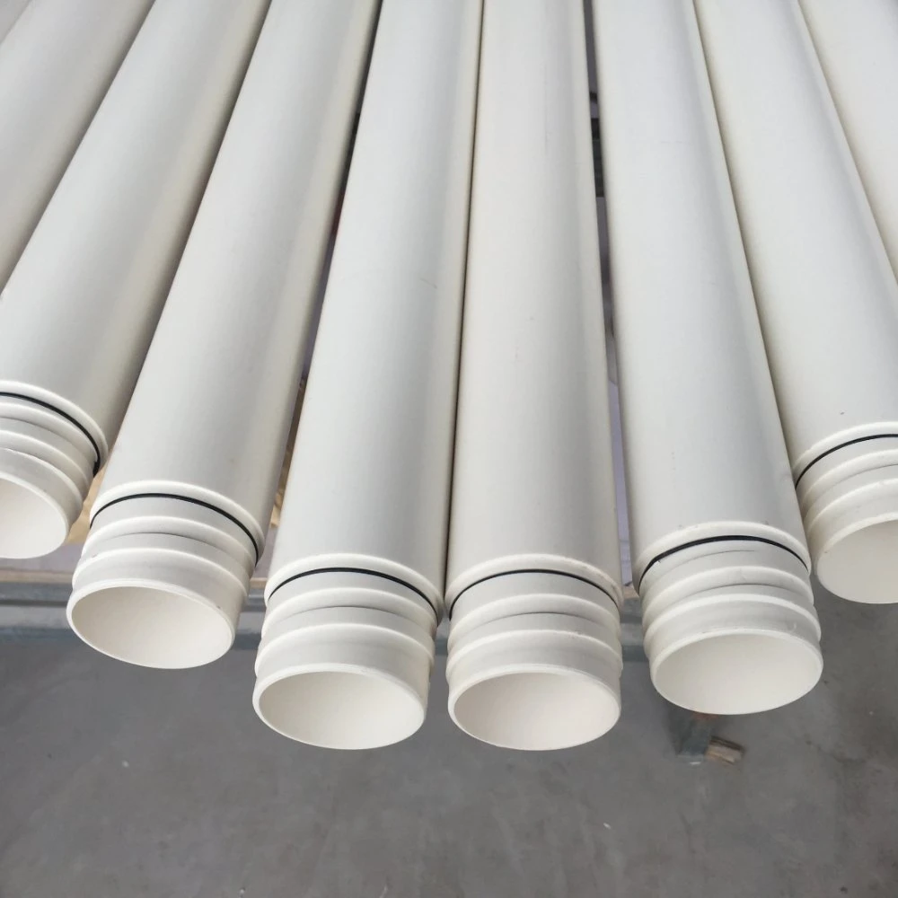 Tubos de revestimento de poço PVC preço do tubo de PVC do fornecedor bem que caixa Tubos de água INCH e ranhurados 4 rosca UPVC profundo preço Produtos plásticos