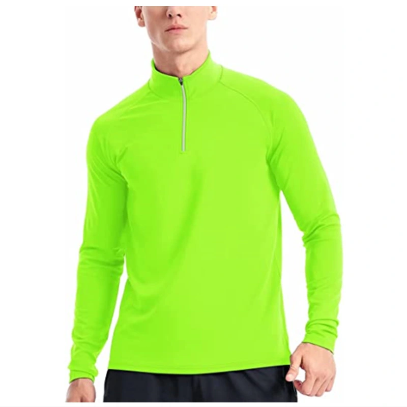 Outdoors Performance T-Shirt Men's Quarter Zip Tops Clothes Men T-Shirt