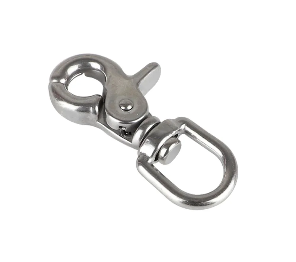 Newest Sale Precision Manufactured Stainless Steel Marine Hardware Wire Rope Fittings Precision Casting Trigger Swivel Snap Hook