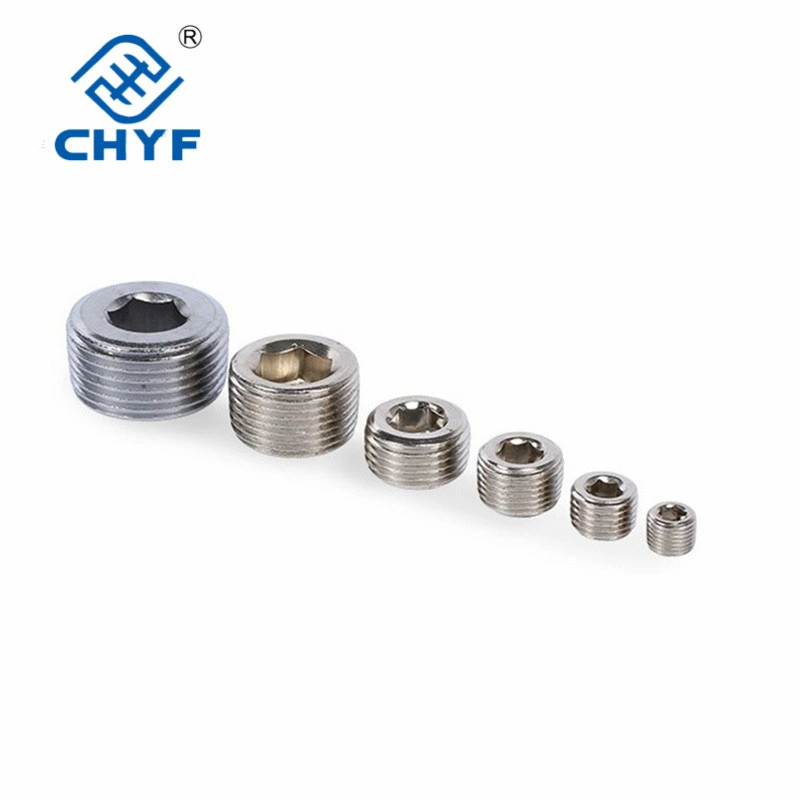 External Thread Socket Head Socket Pneumatic Fittings Plug to Prevent Air Leakage