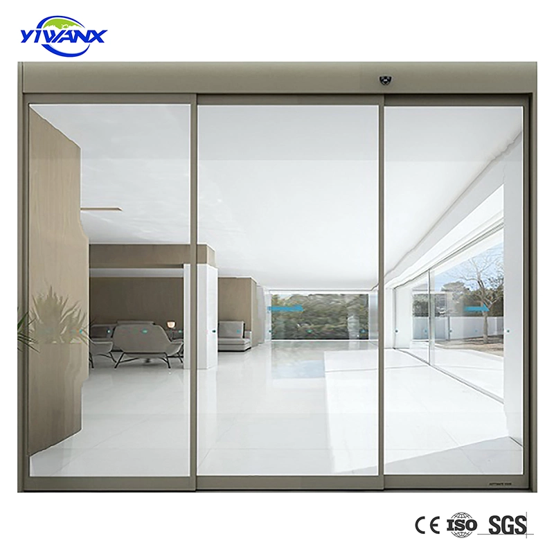 Government Buildings Aluminum Modern Pivoting Automatic Shop Front Sliding Doors