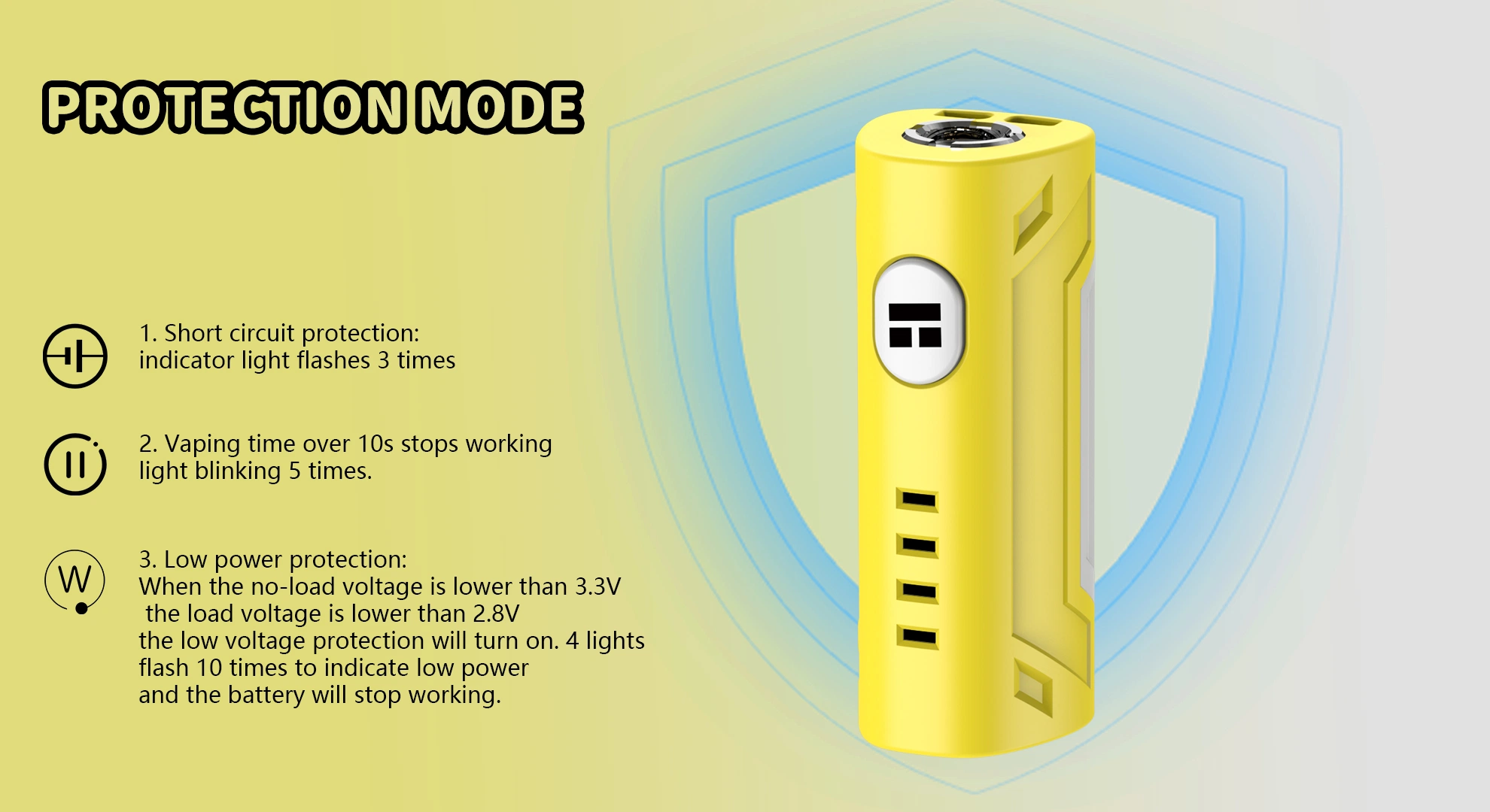 Doteco Tik10 Vape Battery Variable Voltage Vaporizer with Type C Cable