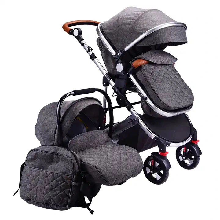 3 in 1 Baby Kinderwagen mit Stoßdämpfer Luxus hoch Landschaft Baby Walkers &amp; Träger