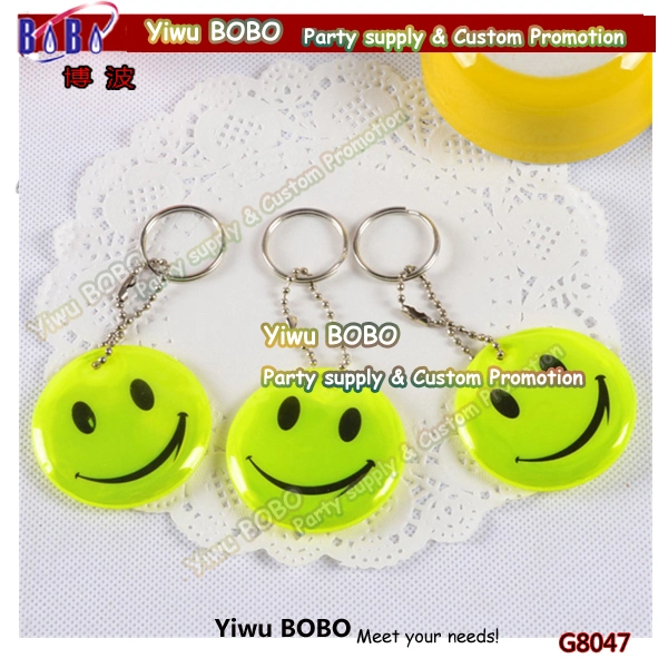 Produtos promocionais reflectido chaveiro com luz LED de apito/Reflector Luz Key Ring prendas de Natal (G8232)