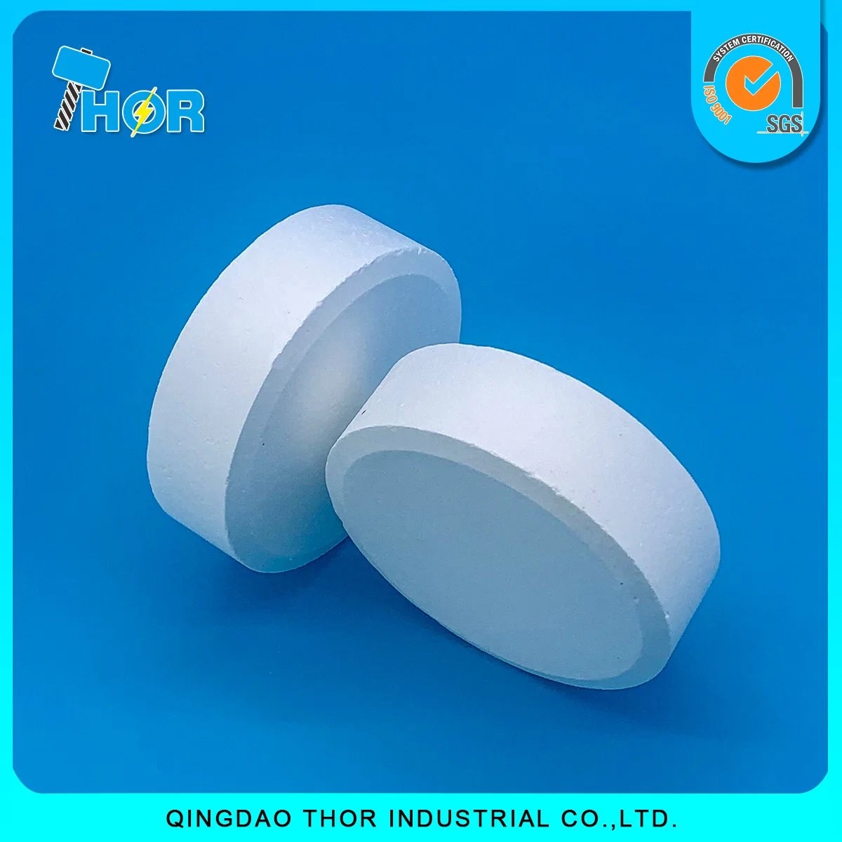 Factory Direct Sales, No Agency Fees. Swimming Pool Disinfectant Trichloroisocyanuric Acid TCCA 90% Tablets.