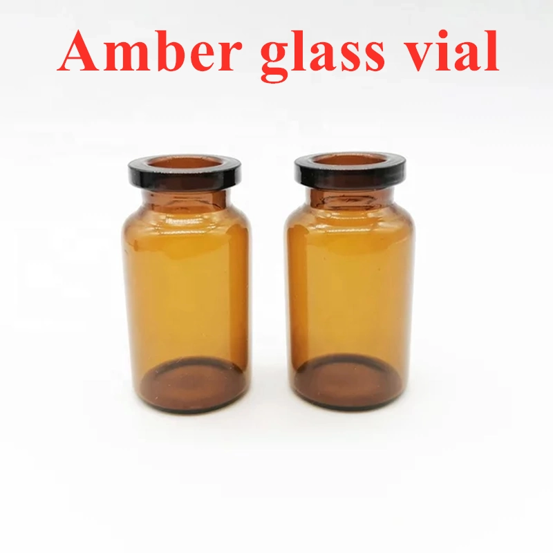 7mL 10ml Tubular Pharmaceutical Empty Injection Small Glass Bottle Viales con tapa abatible