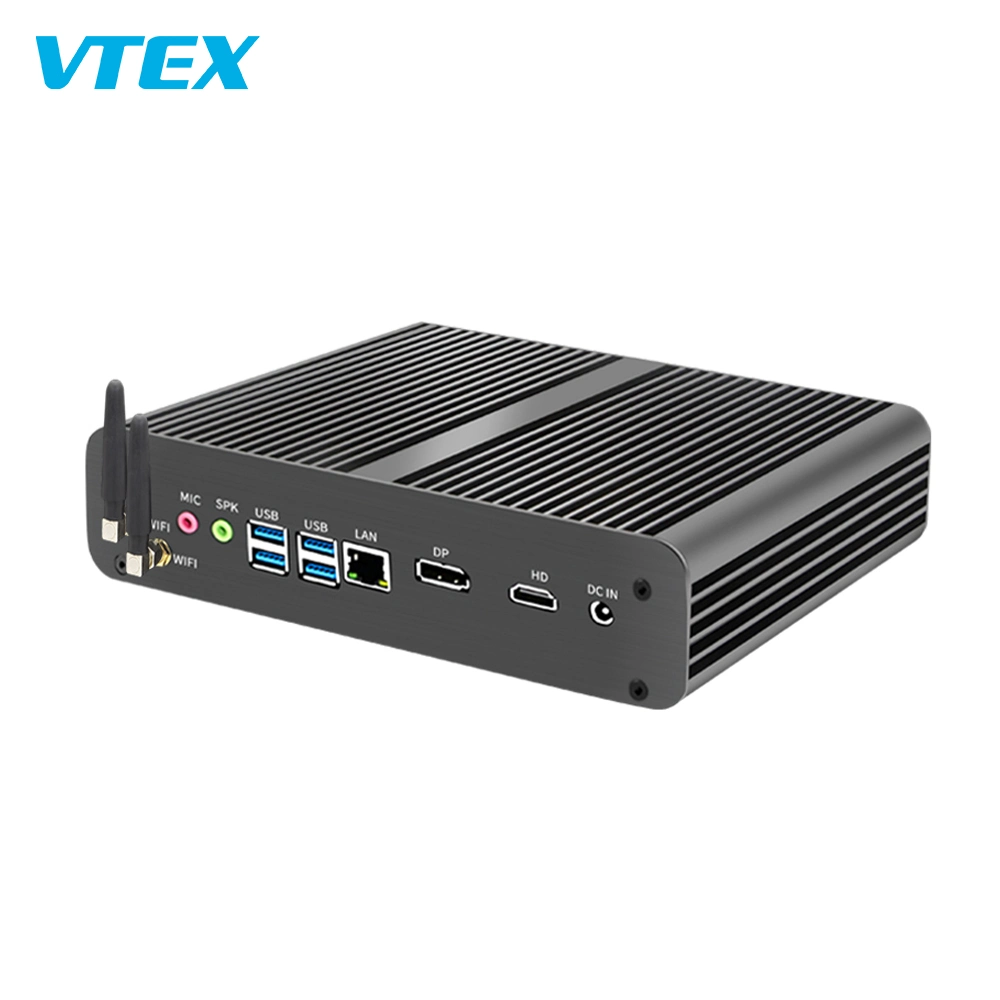 Factory ODM Minipc 4*USB3.0 2 * LAN Dual Antenna WiFi 1*Dp Iris Plus Graphics Silent Smart Cooling Fan Desktop Mini PCS