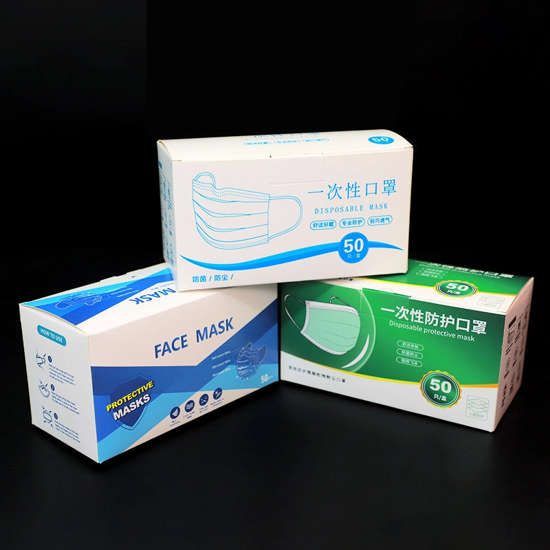 Foldable Mailer Paper Cardboard Cosmetic Packaging Face Firming Non-Medical Mask Packaging Boxes