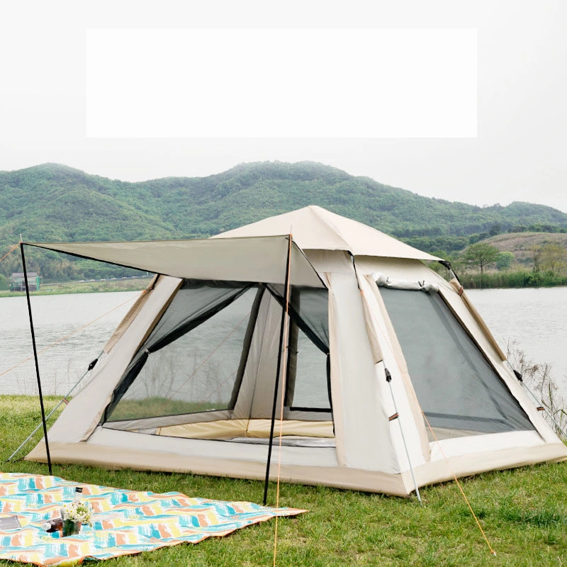 Factory Wholesale Outdoor Tent Automatic 3-4 Person Beach Quick Open Folding Camping Double Rainproof Camping Tent