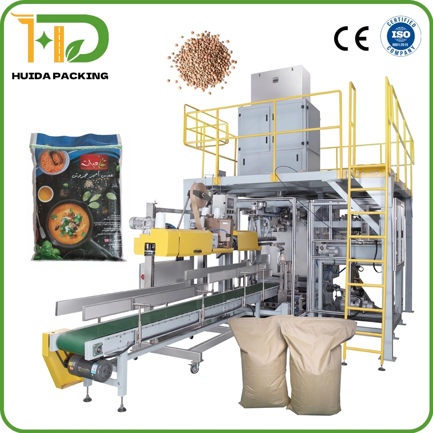 25 Kg Dry Beans, Broad Beans, Chickpeas, Peas and Red Whole Lentils Bagging Machines for Pulse Packaging in Open Mouth Bags up to 50 Kg Packing Machine