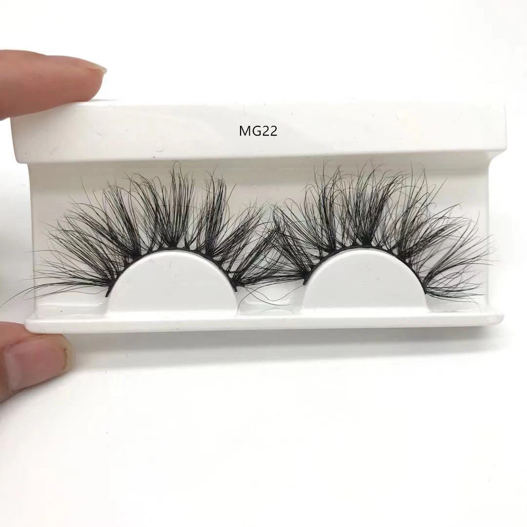 Custom Label Real Hair Luxury 25mm Curler Lashes 3D Mink False Eyelashes