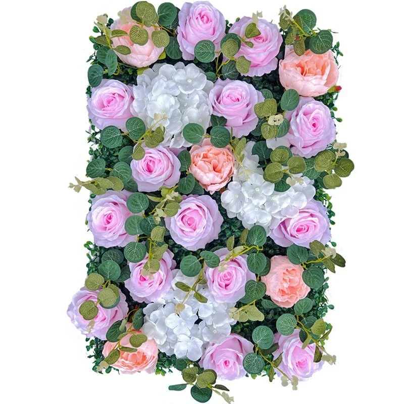 40*60cm Silk Rose Artificial Flower Wall Panels for Backdrop Wedding Wall