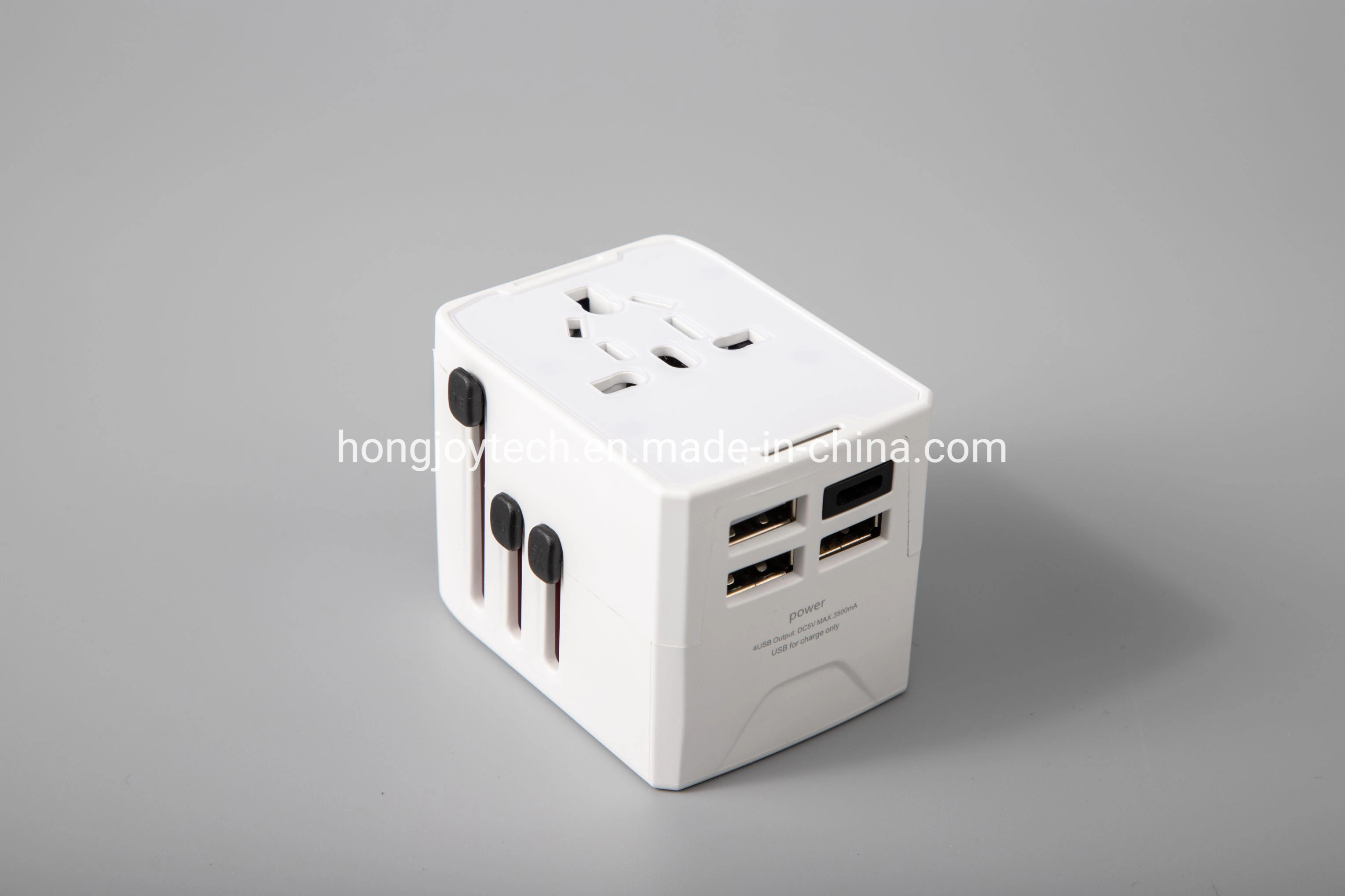 Customized Logo 5V 3.5A All in One Universal Fast Travel Charger Kit European British U.S.a. Australia Smart Power Plug USB Portable Quick Mobile Phone Charger