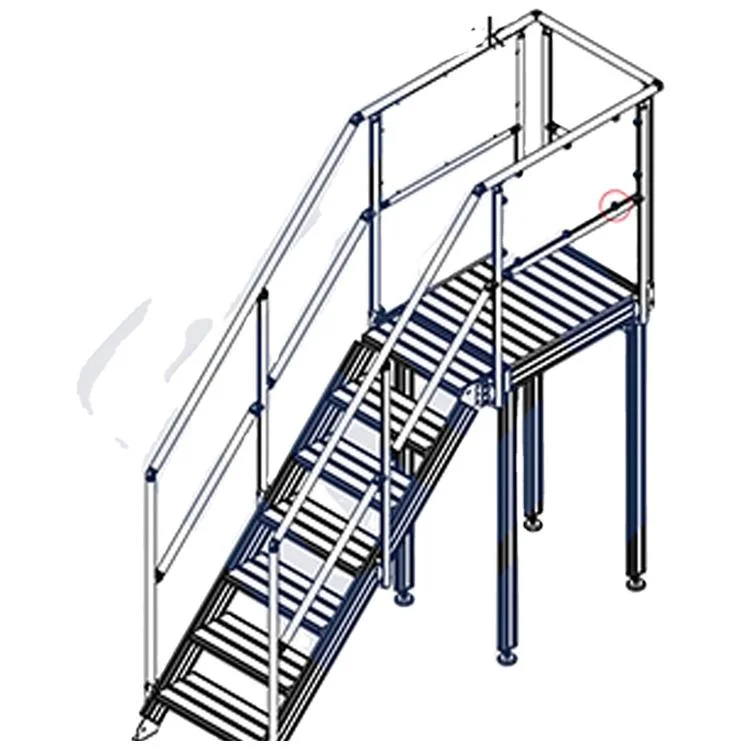 Factory Customize Aluminium Aluminum Tread Rail Work Platform Stairs