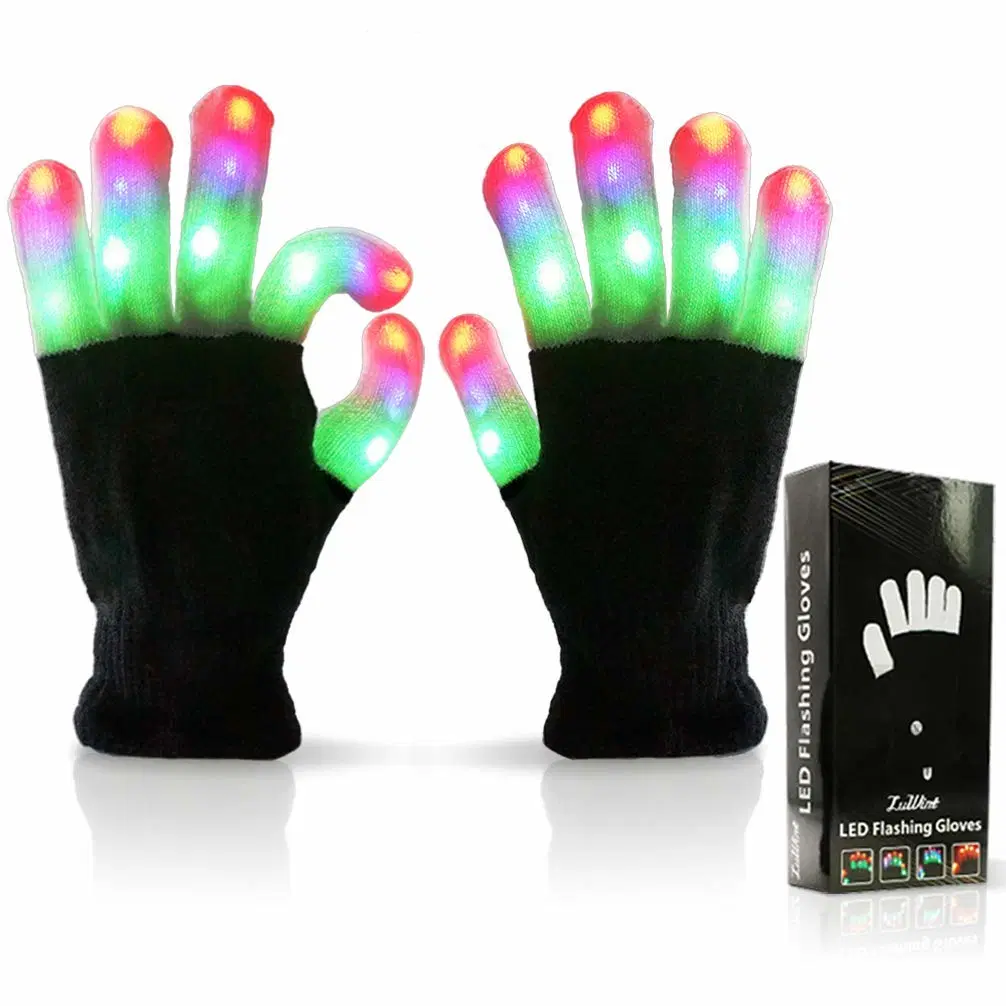 Luwint Children LED Finger Light up Gloves Game