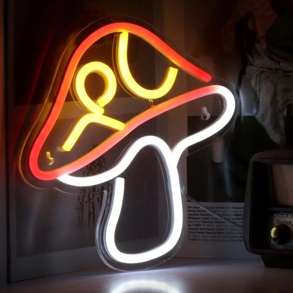 Mushroom Neon Sign LED Neon Light Gift for Home Decoration