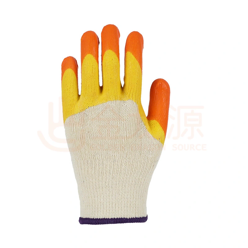 Usine des gants de coton directe revêtement de paume en latex lisse rugueux Grip Gants de travail de la sécurité